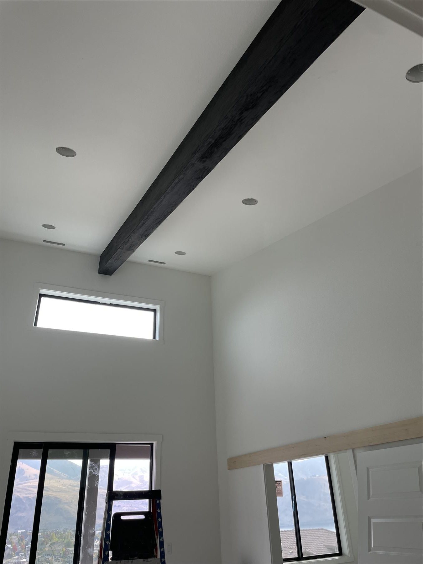Vaulted ceiling beam during construction